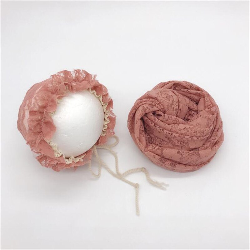 Chapeau en dentelle extensible pour -né | Couverture enveloppantes, accessoires pour photos de bébés, vêtements pour photos de bébés: deep pink