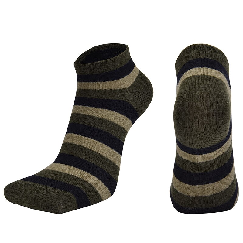 Men's Sports Socks Cotton Stripe Boat Socks All Seasons Spring Autumn Male Casual Harajuku Breathable Men Ankle Sock Boy