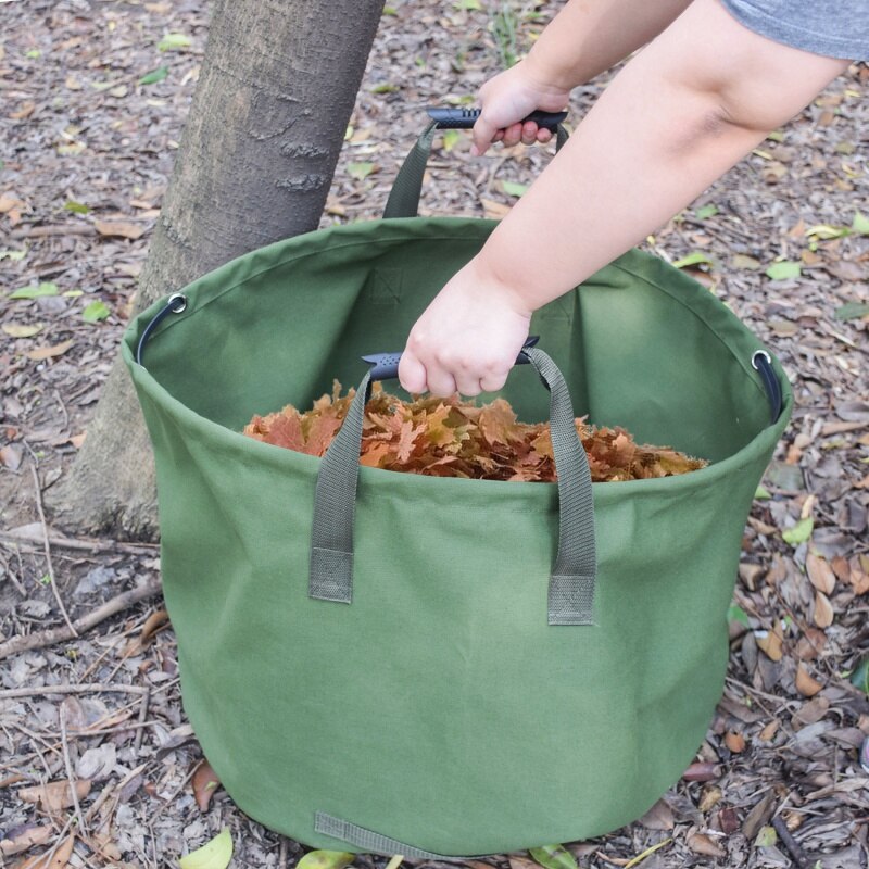 Stor kapacitet udendørs affaldsopbevaringspose holdbar genanvendelig havebladsaffaldspose gårdaffaldspose