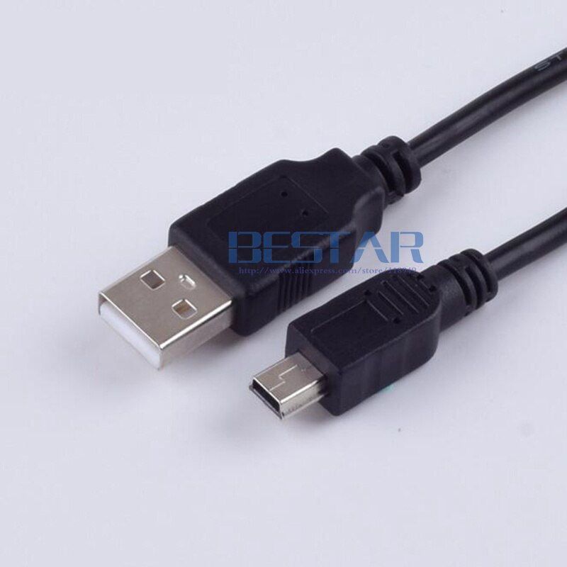 Black DC power plug USB convert MINI USB 5pin 5P Jack with cord connector charging charge cable 1m 3FT