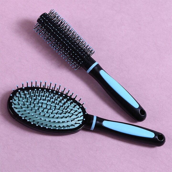 Menselijk Haar Kam Curling Kam Multipurpose Kam Haar Borstel Kam Voor Highlighting Kammen Voor Kappers Professionele Hairdre: blue