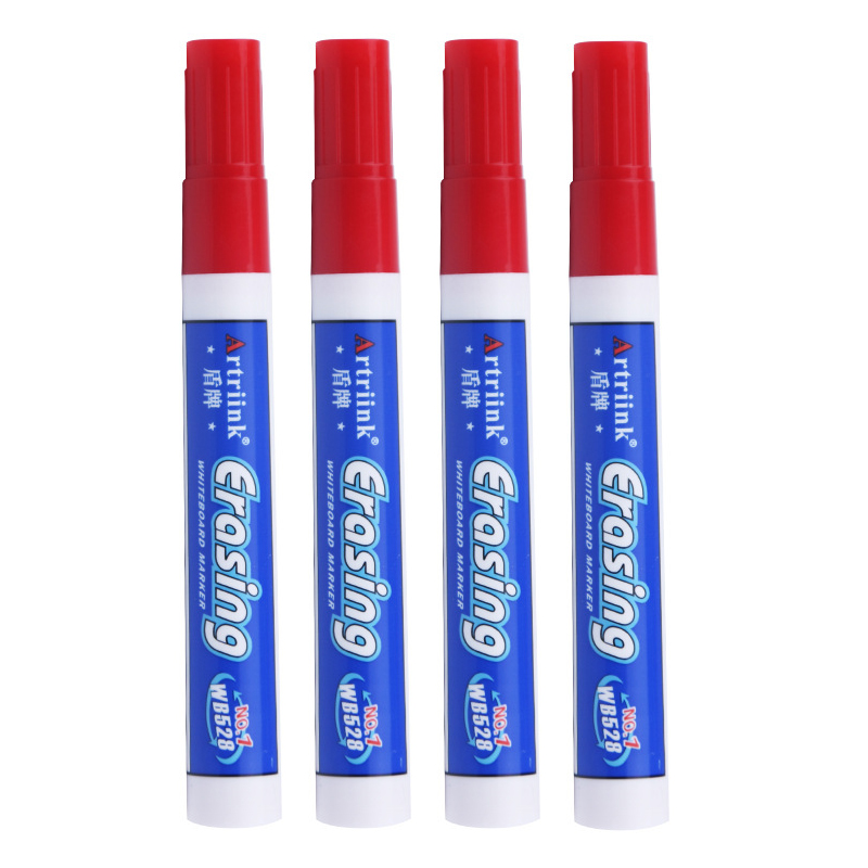 impostato di pennarelli per lavagna da 4 pezzi, cancellabili, ricaricabili, di sicurezza, non tossici, ad alta capacità, per ufficio, conferenze, articoli educativi: Rosso