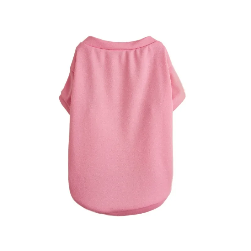 Breathable Dog T-shirt Solid Comfortable Thin Vest for Yorkshire Terrier Cute Summer Pet Clothes Dog Vest Pet Supplies: M / Pink