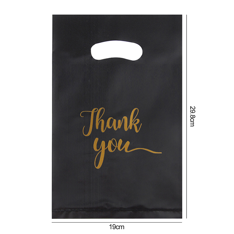 50/100pcs Thank You Bags Wedding Candy Biscuit Packaging Plastic Bag Birthday Party For Guests Small Business Supplies: Olive / 13x8x15cm