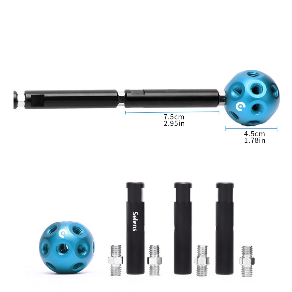 Selens Photography Equipment Multifunctional DIY Magic Ball 3/8 Hole for Studio Tripod Light Stand bracket connect stick
