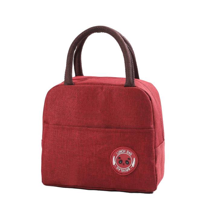 Brivilas kation mittagessen taschen frauen tragbare wasserdichte zippe Schüler lunchbox thermo tasche büro schule picknick kühltasche: rot