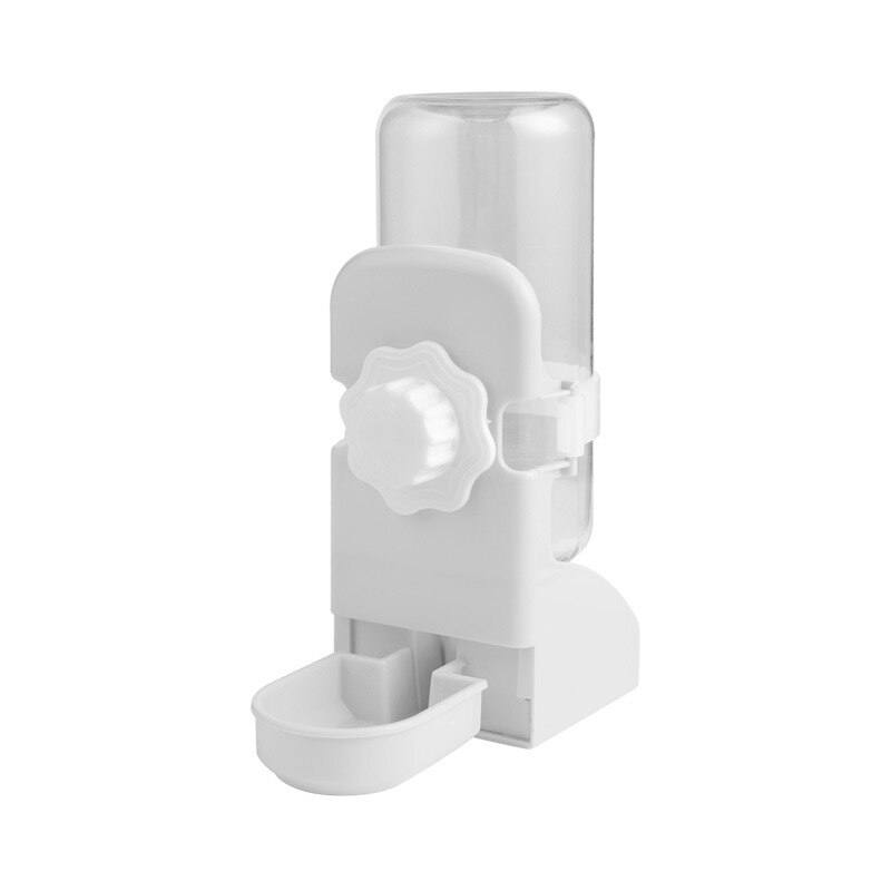 Automatische watertoevoer voor huisdieren, hondenkooi, hangende waterdispenser, huisdier, kat, vogel, hond, drinkautomaat, groot , 500ml: Wit