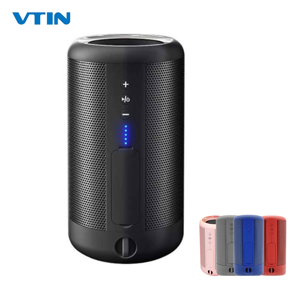 VTIN Draadloze Bluetooth 5.0 Speaker IPX5 waterdichte 3D 360 Stereo HiFi Muziek Luidspreker TF Card 3.5mm AUX Voor IPhone /Xiaomi/Android