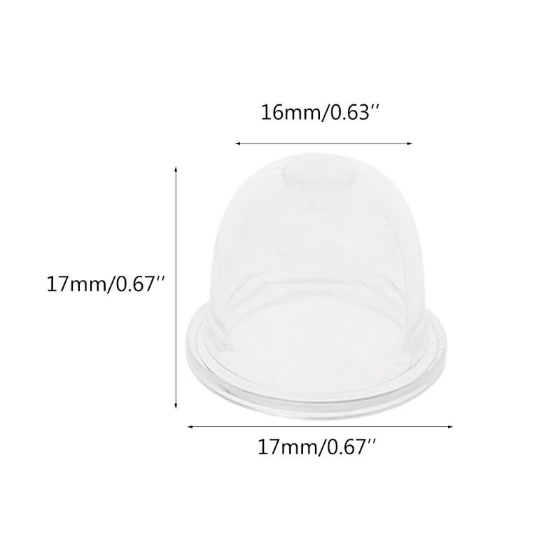 10 stuks 17mm Carburateur Carb Primer Lamp Cap Brandstofpomp Voor Chainsaw Blower Trimmer
