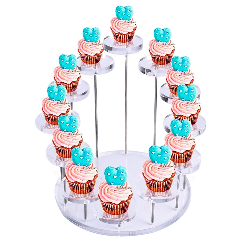 Cupcake stativ akryl display stativ for smykker/kake dessert rack bryllup bursdag fest dekorasjon verktøy