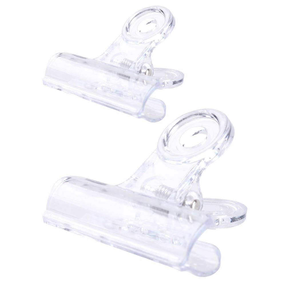 Plastic Food Chip Bag Clips Colored Colorful Binder Hinge Paper Clamps For Art Crafts Home Kitchen Office Teaching Useage: Clear-38mm