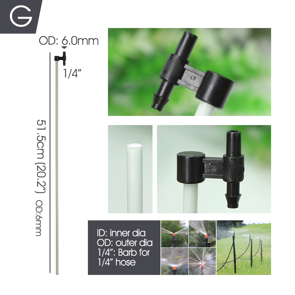 11-50CM Micro Sprinkler Stakes Garden Water Nozzle Spray Support 6.0/7.5mm Joints Greenhouse Yard Irrigation Watering Brackets