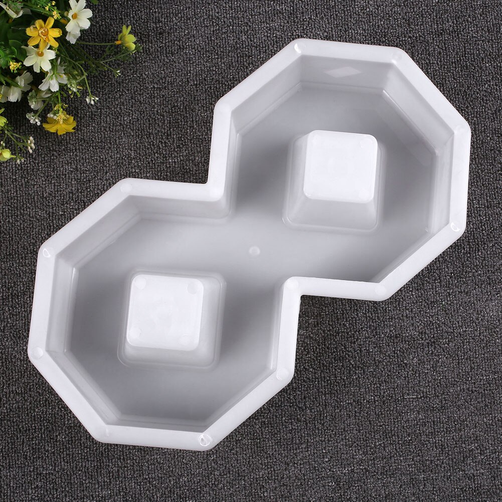 Matrice chemins moule jardin béton coloré | Carré pierre robuste, brique pelouse et Patio, passerelle circulaire, pavage plastique: 2
