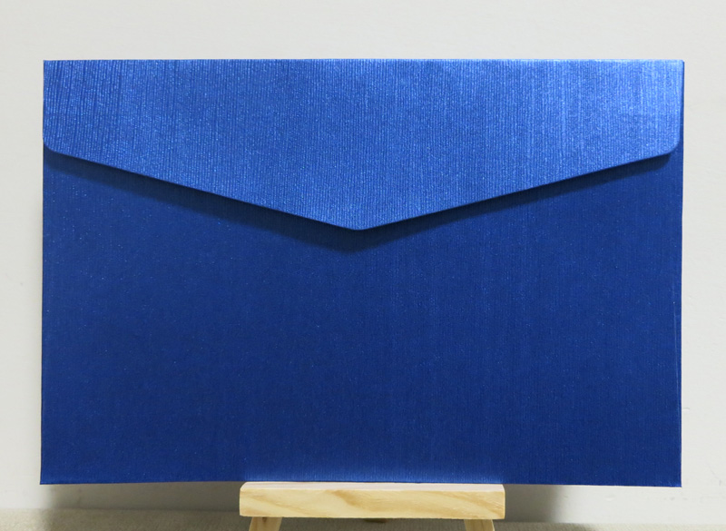 50pcs 198x130mm(7.7" x 5.1") Embossed Specialty Paper Envelope Wedding Business Invitation Envelopes: Blue