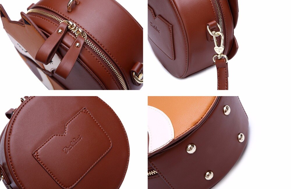 Zentell bolsa de ombro de raposa de couro sintético