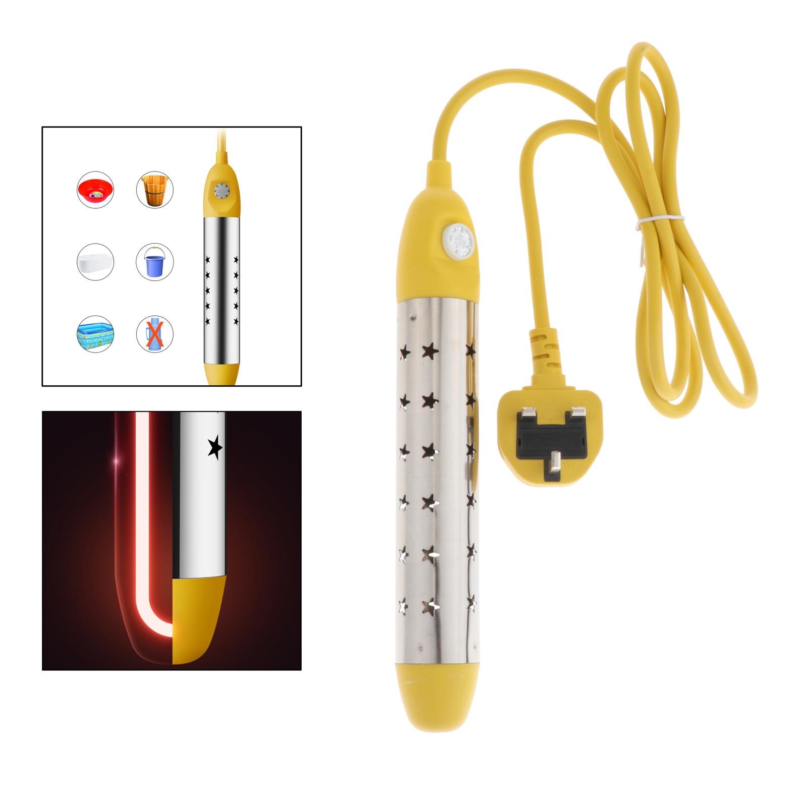 Immersion Heater, Submersible Bucket Water Heater with Stainless Steel Guard, Pond Pool Heaters Water trough bucket heater: UK 2500W