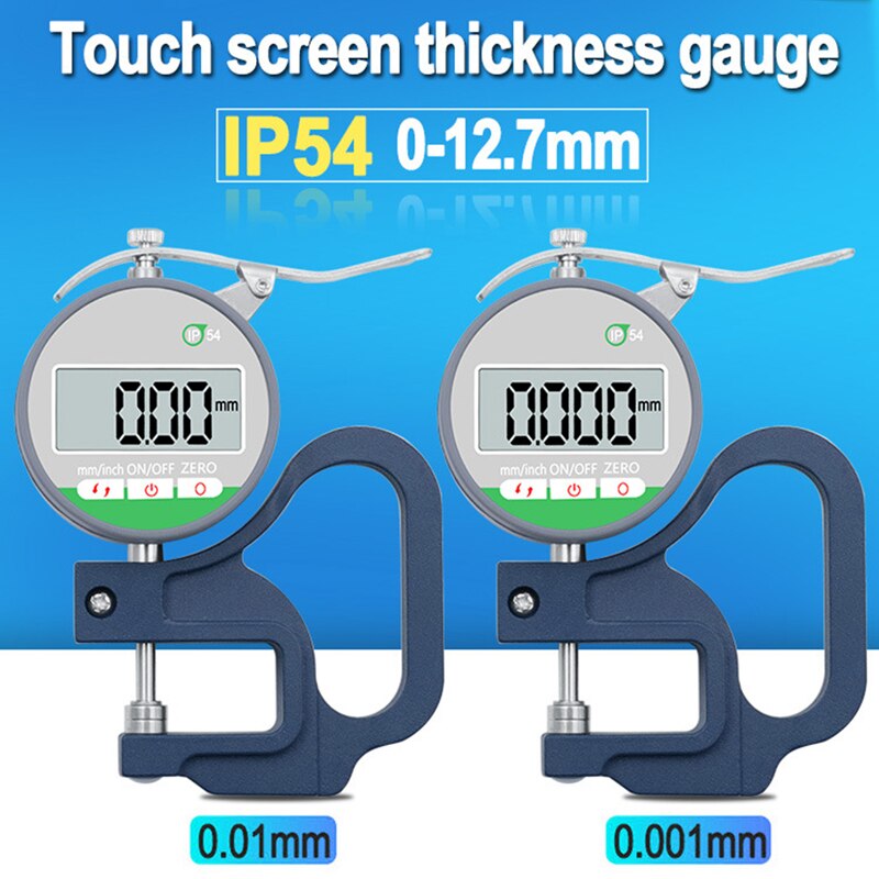 Electronic Thickness Gauge 0-12.7mm 0.01/0.001mm High Precision Digital Micrometer Thickness Meter Micrometro Measuring Tool