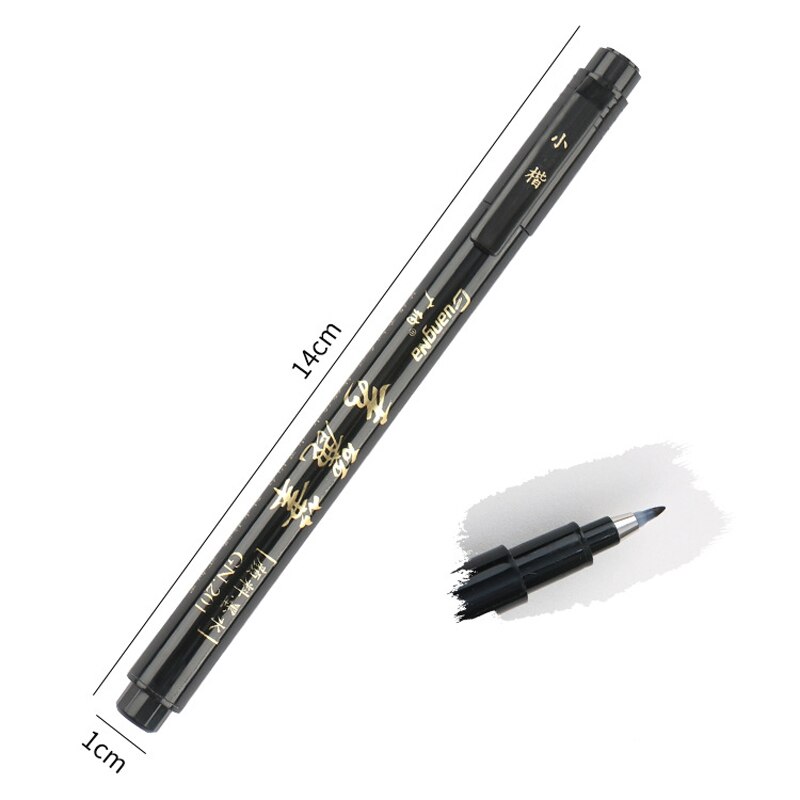 4 pcs/set Calligraphy Pen Fine Medium Brush Tip for Hand Lettering Drawing Writing Signature Illustration School Art Marker Pens