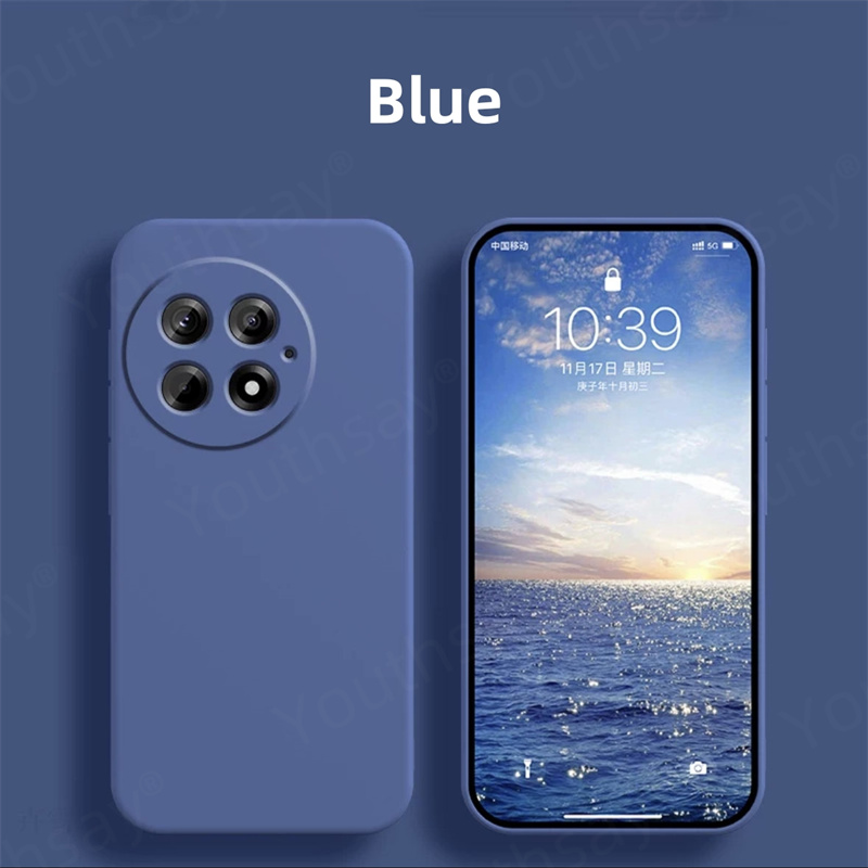 Para Oneplus 13 funda Oneplus 13 13R 12 12R 11 funda Coque Fundas Original silicona líquida suave TPU parachoques trasero para teléfono Oneplus 13: Azul / Para iPhone 16 Plus
