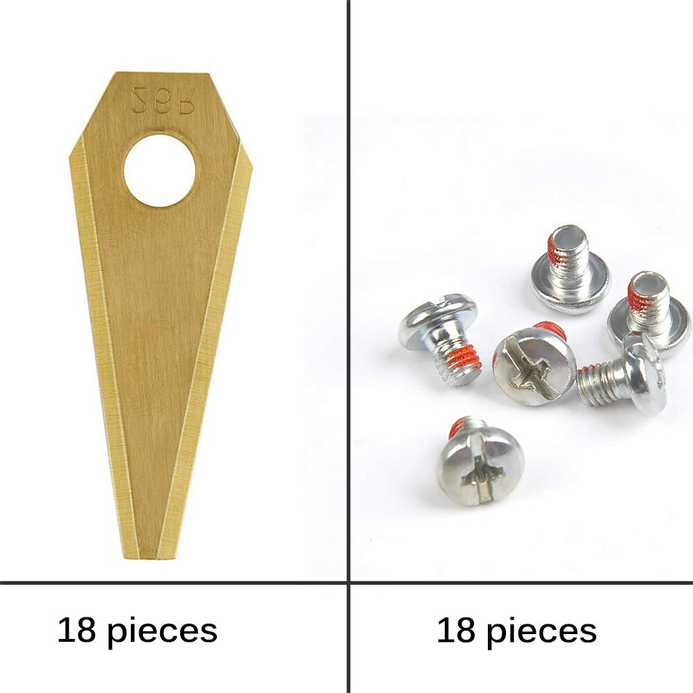 Multifunksjonell 18 stk plen robot blad erstatning blad for bosch indigo plen flyttemaskin husholdning nyttig familie utendørs