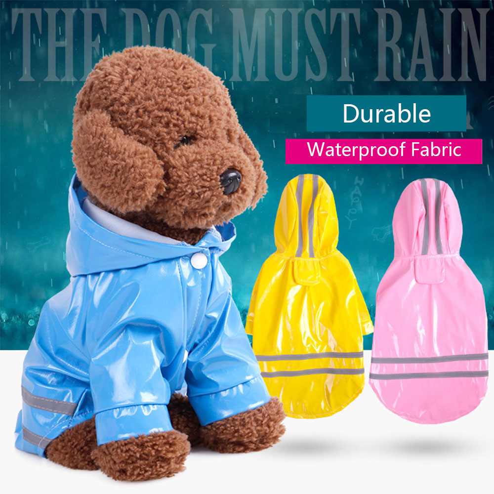 Lichte, kleurrijke, waterdichte regenjas voor honden, geurloos, voor kleine puppy's, buitenjassen van fel leer, vierseizoenenjassen, huisdieraccessoires