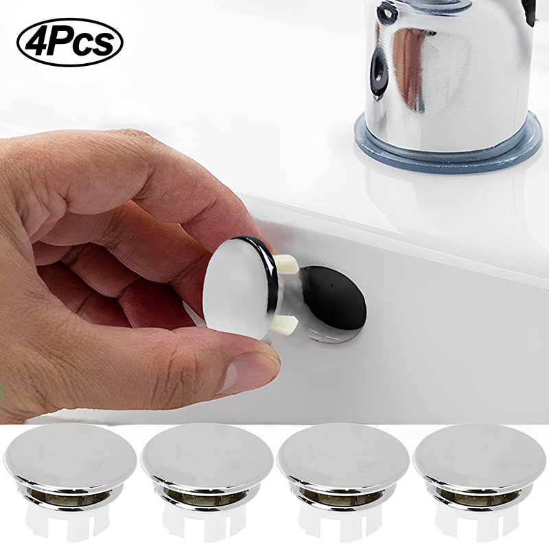 4 Stuks Plastic Gootsteen Gat Overloop Cover Voor Keuken Badkamer Wastafel Trim Bad Afvoer Cap Gootsteen Wastafel Ronde Overloop ring Plug