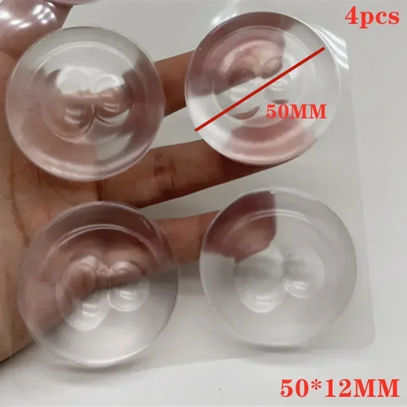 1 Blatt selbstklebende Puffer-Pads, Silikon-Türstopper, Schrank-Stoßstangen, Wandschutz, Möbel, Kühlschrank, Anti-Crash-Pad: Lichtdurchlässig