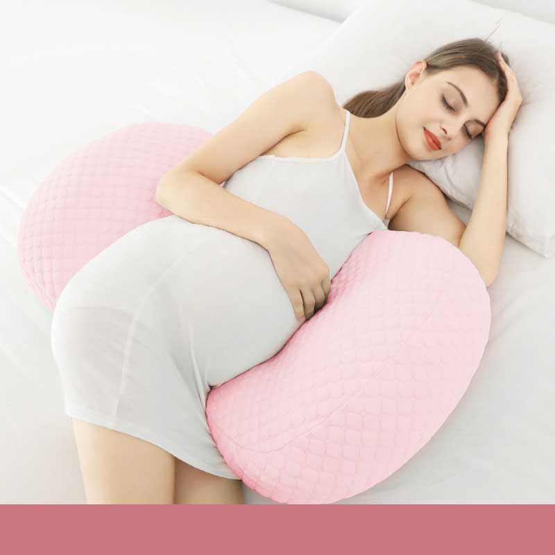 Multifunctioneel roze blauw zwanger vrouwen kussen u-type buikondersteuning zijslaper kussen bescherming taille slaapkussen: 3