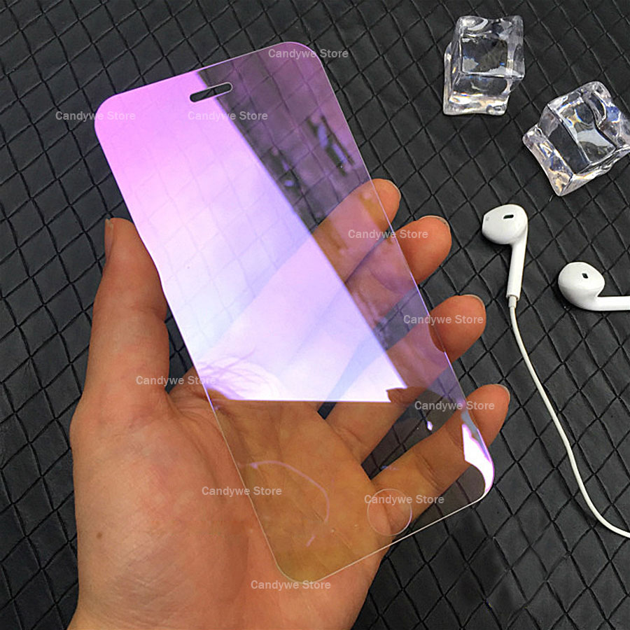 9H Colorful Mirror Tempered Glass Screen Protector for iPhone X XS 5 5S SE 6 6S 7 8 Plus Full Cover Film Protective Guard Case