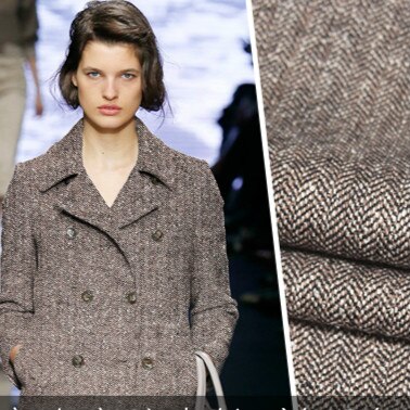 Blended silk wool fabric autumn and winter coat dress wool fabric silk cloth wool cloth