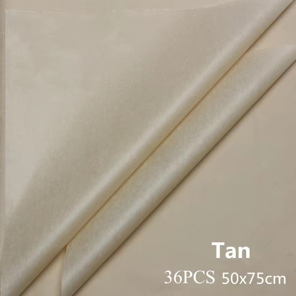 36Sheets DIY Tissue Paper 50x75cm Flower Packing Wrapper Bouquet Wrapping Paper Craft Paper Scrapbook Floral Wrapping: Pure White
