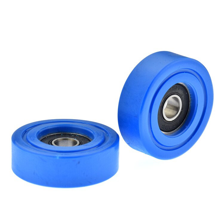 4pcs pu60840-13 rubber covered pulley PU polyurethane uniglue soft rubber wheel guide wheel flat wheel 8 * 40 * 13