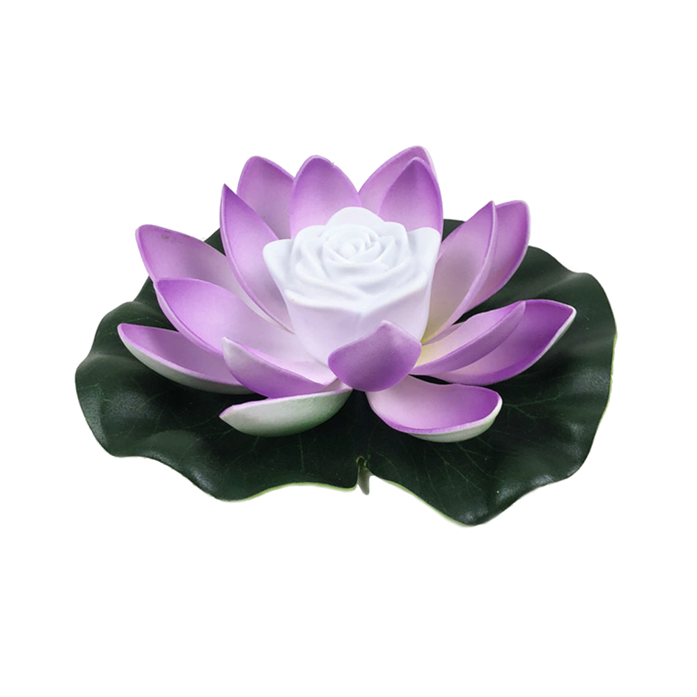 LED Flower Light Floating Artificial Lotus Light Fountain Pond Garden Decoraiton Lamp Micro Landscape Water Pool Wishing Lights: 04