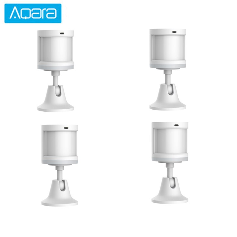 Aqara Motion Sensor Human Body Sensor Movement ZigBee Wireless Connection For Alarm System Work With Apple Homekit/mijia app: 4 pcs