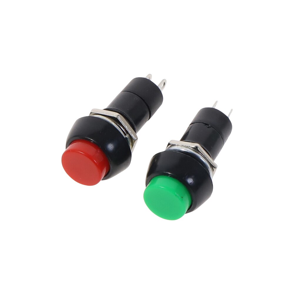 Interrupteur à bouton-poussoir autobloquant en plastique, 12mm, bouton-poussoir, 3a, 250V AC, 2 broches, PBS-11A PBS-11B