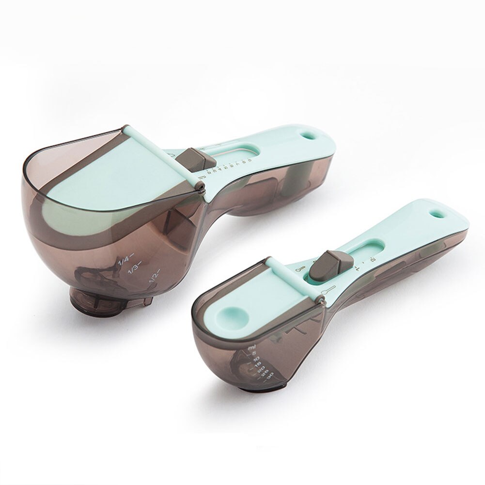 Kitchen Gadgets Adjustable Measuring Scoop Plastic Scale Gauge Baking Supplies Portable Metering Spoon Kitchen Accessories