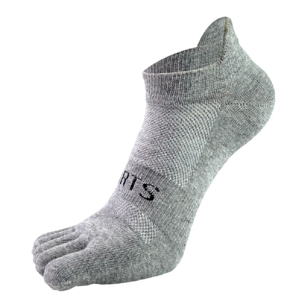 Five Finger Socks Men Pure Cotton Sports Breathable Comfortable Shaping Anti Friction Men's Five Finger Socks: grey