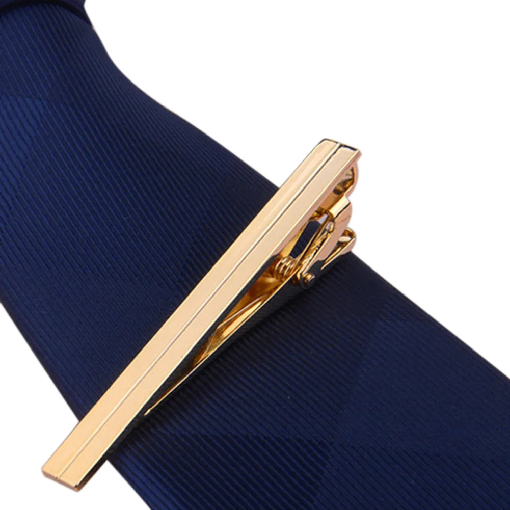 Clip de corbata para hombre, broche de estilo clásico Simple, Color dorado, Clip para corbata de boda y negocios, cierre de Metal, joyería para hombre: Verde