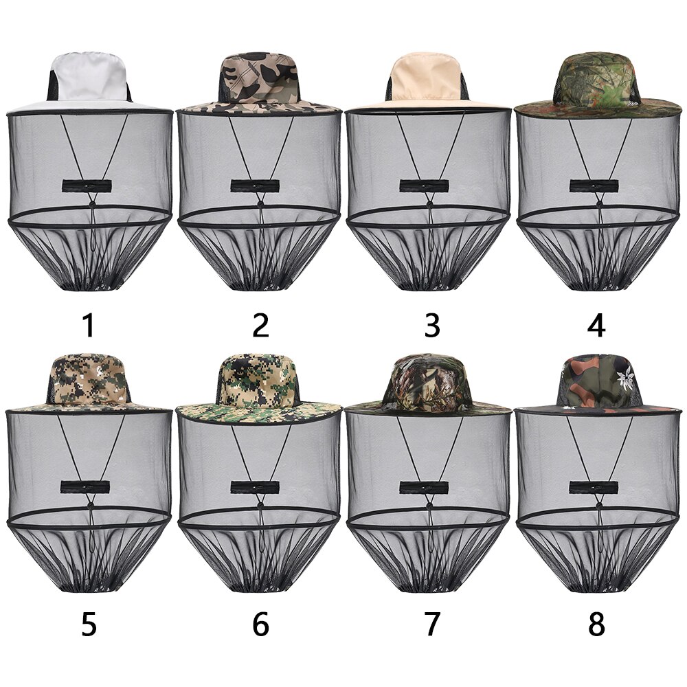 Sombrero antimosquitos plegable Unisex, gorra de pesca con malla oculta, repelente de insectos, protección de abejas, informal, protector solar, para exteriores