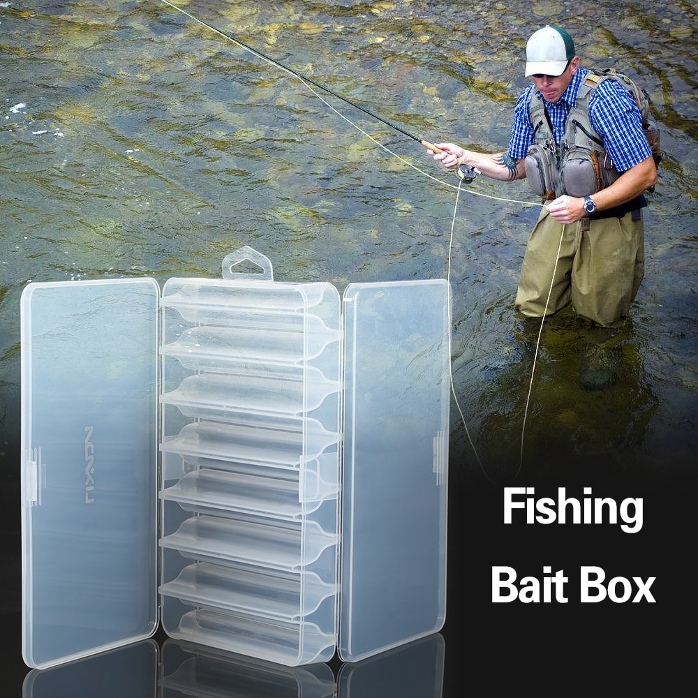 Lixada Visaas Lokken Haken Box Bait Storage Case Fishing Tackle Tool Organizer Sorteren Visgerei Doos 5 Compartiment