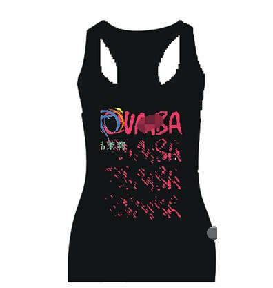FIT FUNKY Womens Knitted cotton clothes zum fitness clothes tshirt tops vest tank T002: dt002 black / S