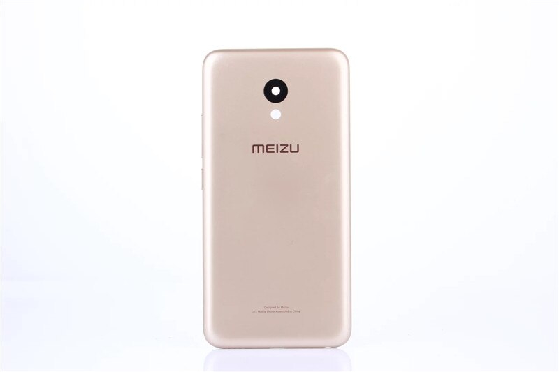 M5 capa original para meizu m5, mini caixa, bateria de plástico, smartphone, porta, capa de substituição: Ouro