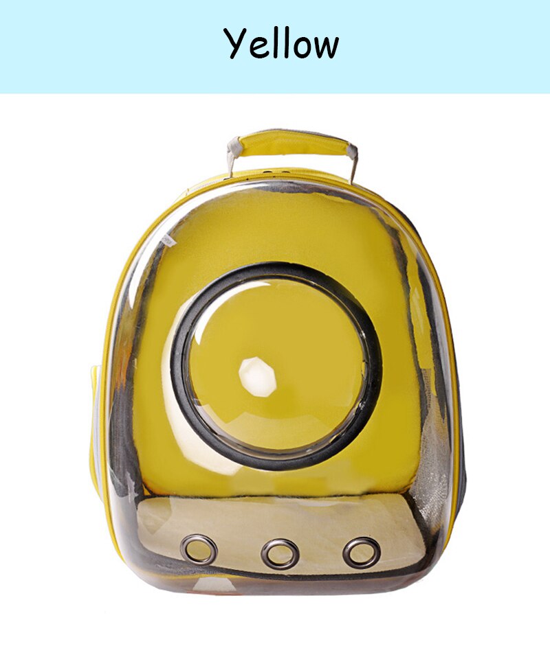 Outdoor Pet Dog Carrier Bag Pet Dog Front Bag Travel Backpack Breathable Backpack Head Comfort: Yellow / Blue transparent