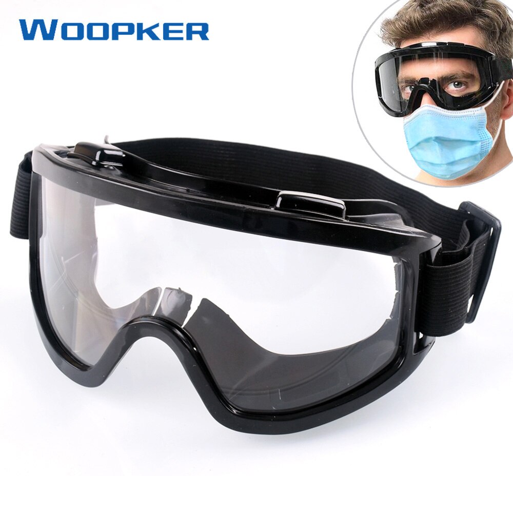 Ademend Splashproof Werk Veiligheid Goggle Glas Anti-Fog Anti-Shock Stofdicht Unisex Veiligheidsbril