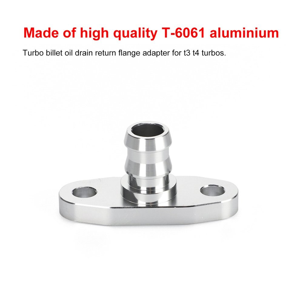 Aluminum Billet Oil Drain Return Flange Adapter set Turbo Drain Adapter