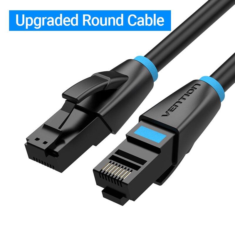 Cable Ethernet Vention Cat6 Lan Cable de conexión de red UTP RJ45 10m 50m para PS PC enrutador de módem de Internet Cable Ethernet Cat 6: Negro / 20 m