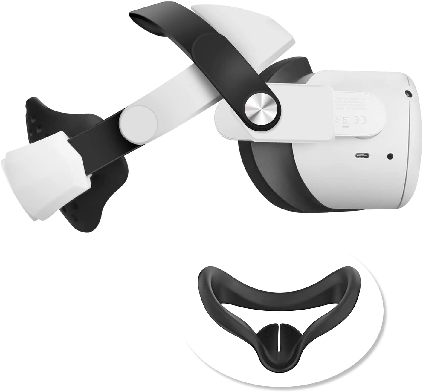 Oculus Quest 2 Head Strap for Oculus Quest 2, Distributed Weight-Bearing to Reduce Facial Pressure,Replacement for Elite Strap: Default Title