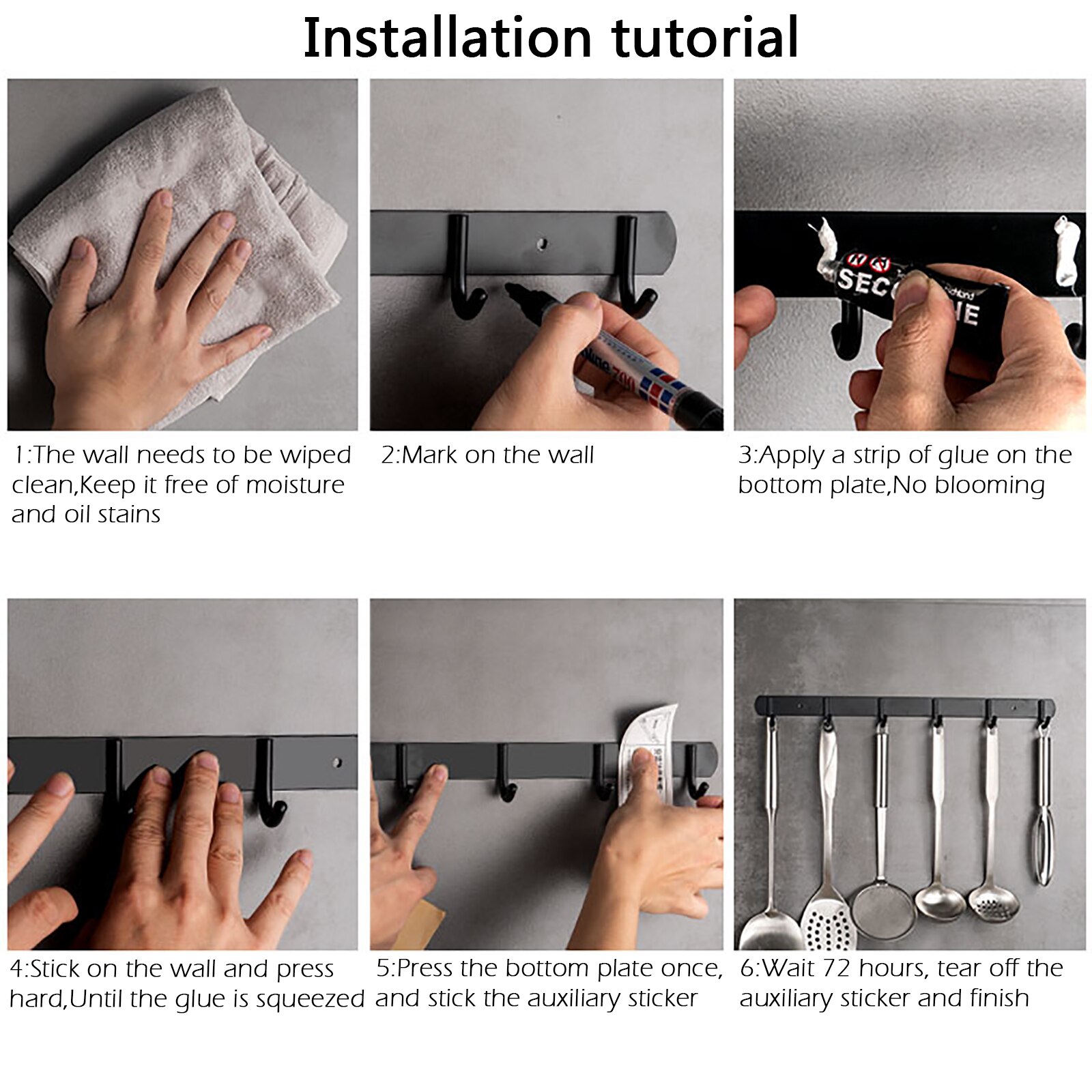 Bezem Houder Zware Praktische Clip Mop Organizer Wall Mount Haak Roestvrij Staal Opslag Ruimtebesparend Hanger Multifunctionele