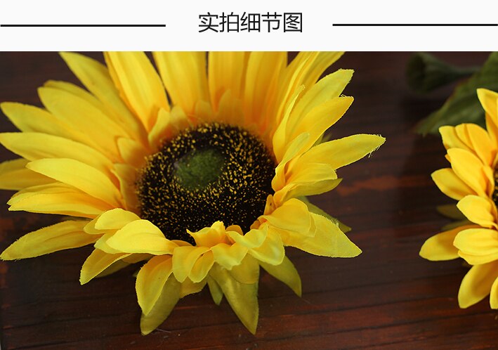 Goud Gele Zonnebloemen Kunstmatige Bruiloft Decoratie Diy Meisje Mermaid Boeket