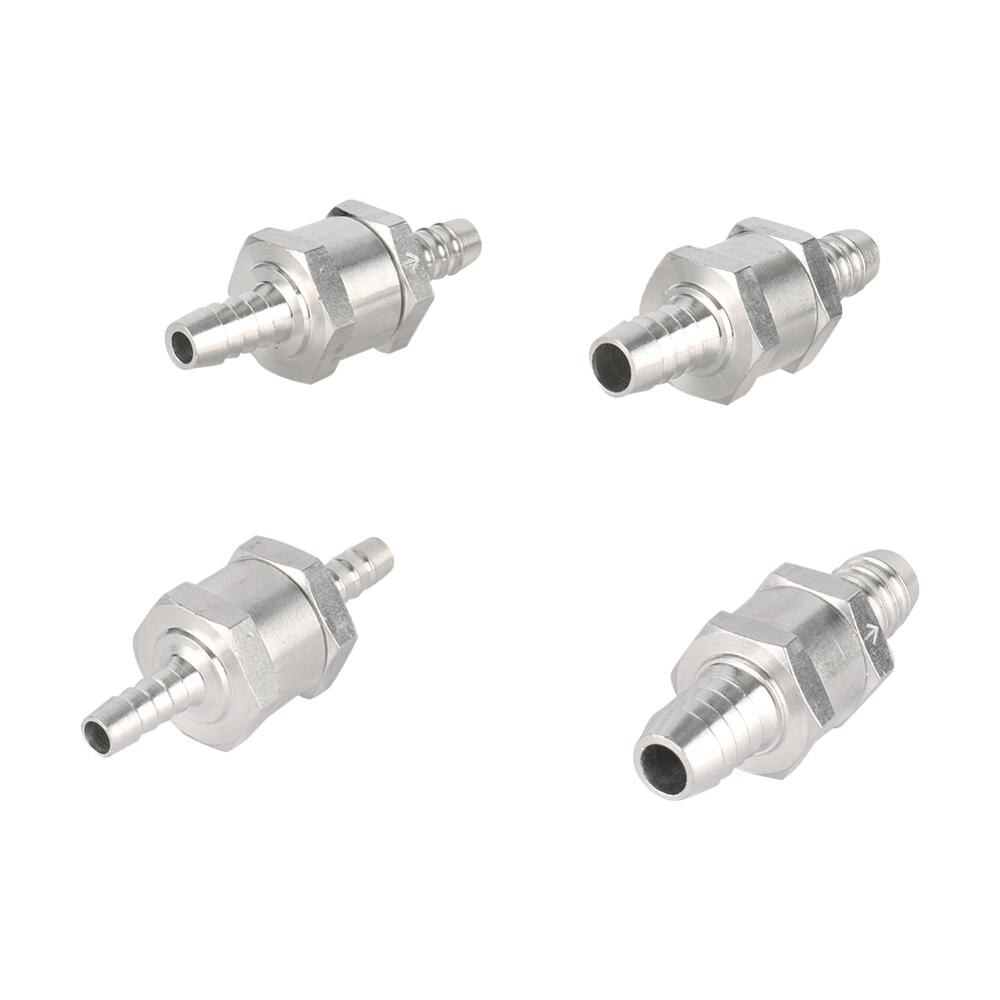 Válvula de retención de combustible de aleación de aluminio, válvula de retención de no retorno unidireccional de gasolina y diésel para manguera de vacío de coche, bombas de agua y aceite, 6mm/8mm/10mm/12mm